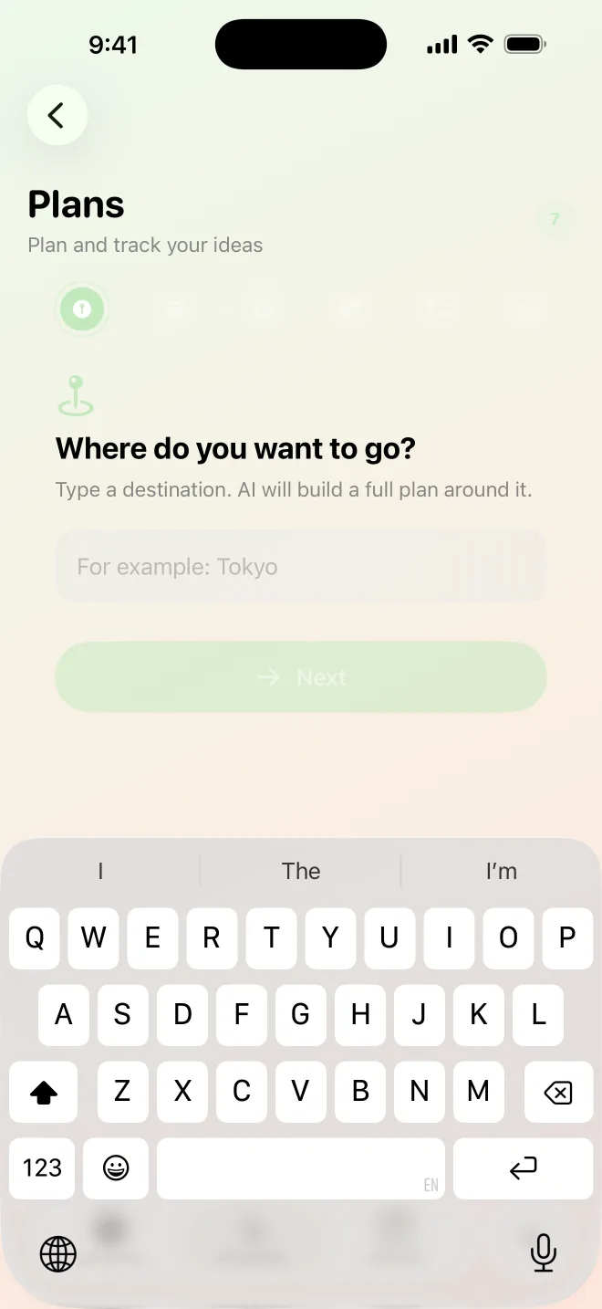 AI trip planning in Maveon