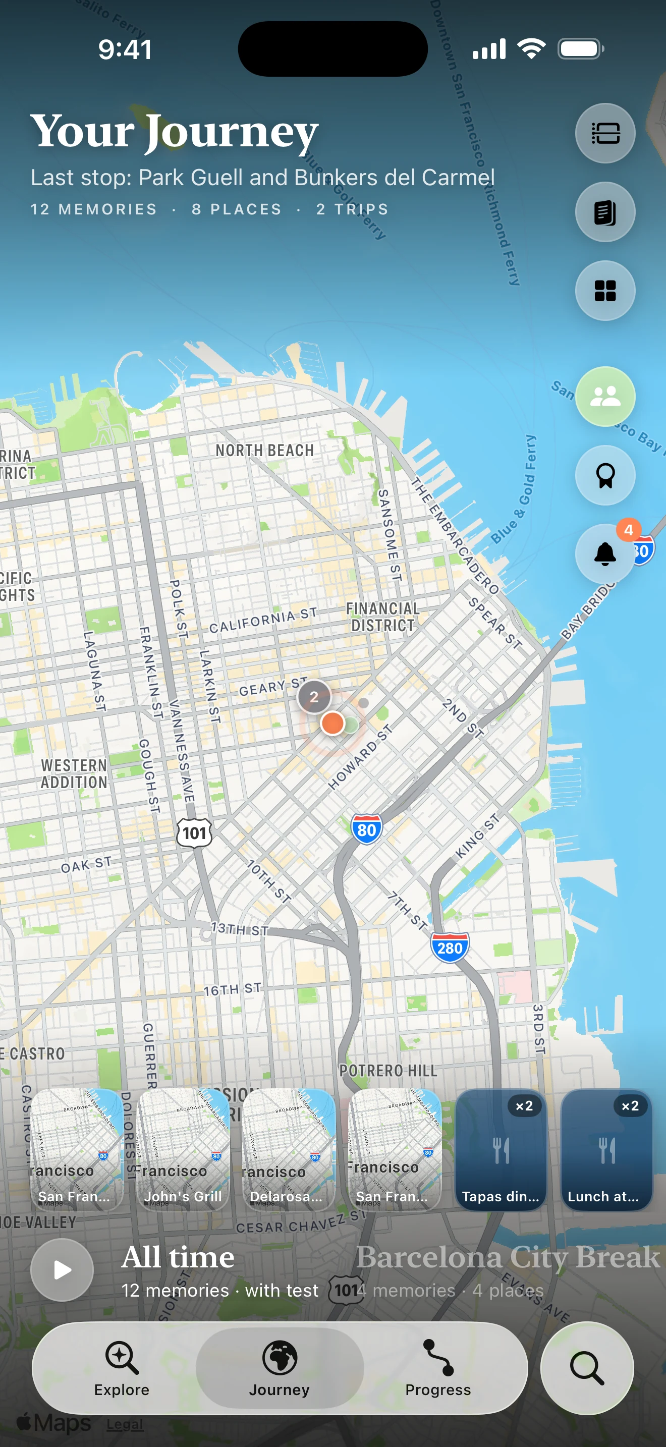 Journey map in Maveon