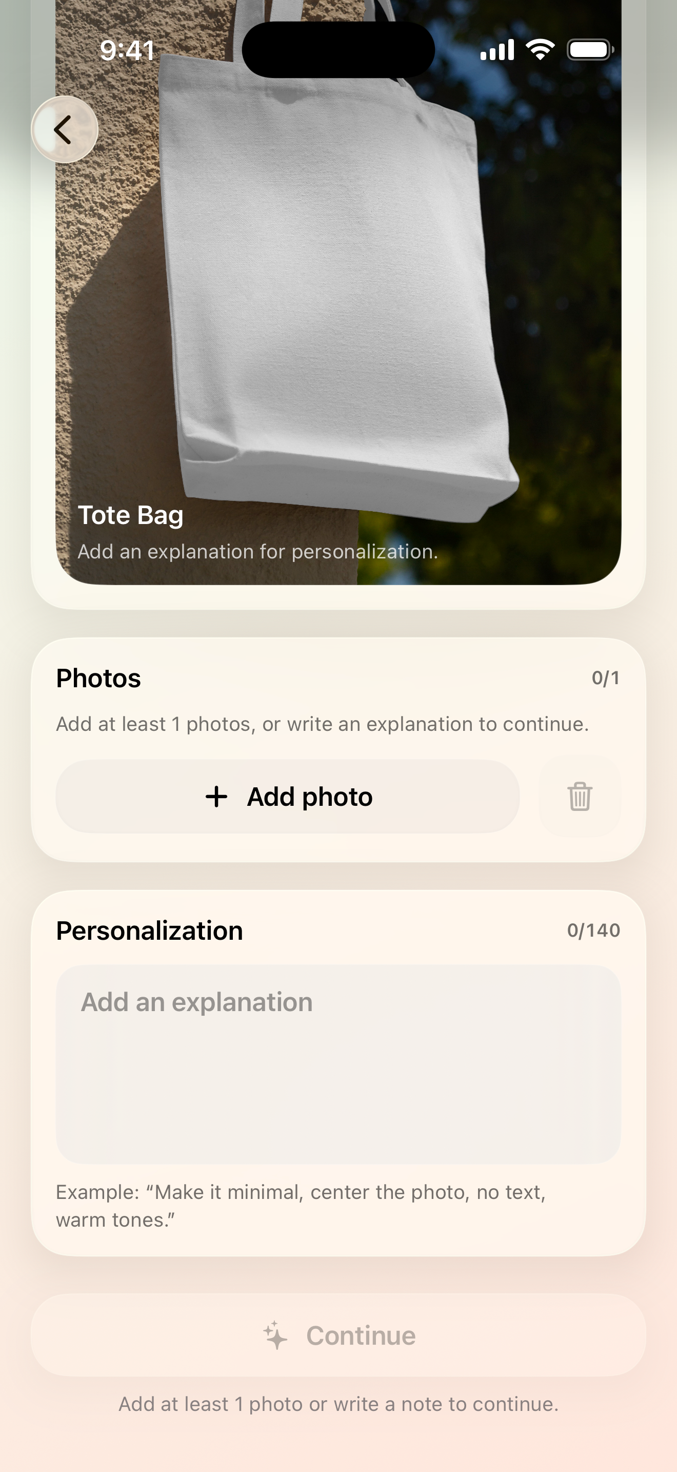 Studio tote bag editor